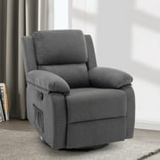 Korser Swivel Rocker Small Recliner Chair for Small Spaces for Living Room,Nursery,Grey