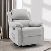 Korser Swivel Rocker Small Recliner Chair for Small Spaces for Living Room,Nursery,Light Grey