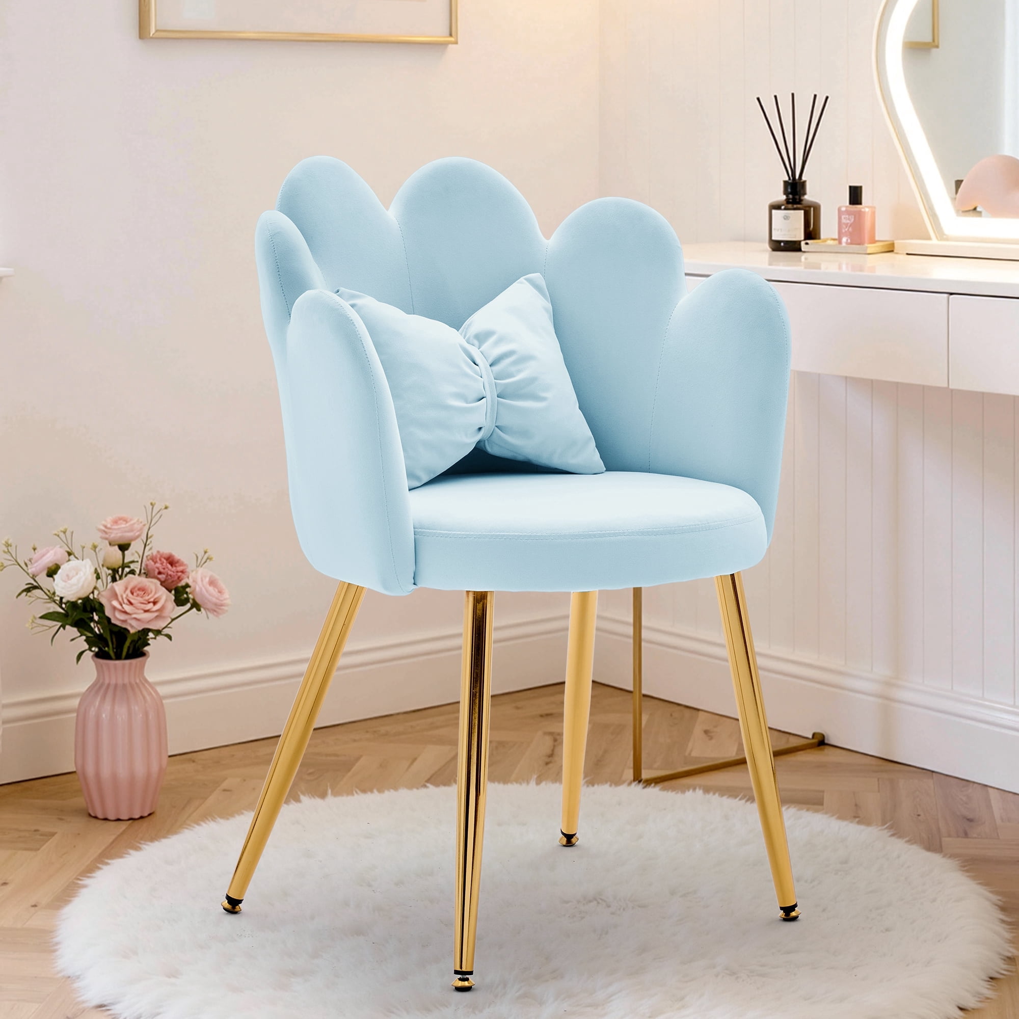 navy blue dressing table chair Dressing Table : Modern Blue Dressing Table with 4 Drawer & Cushion St   Studio GKW