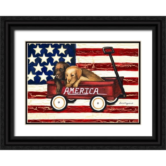 Korsgaden, Laurie 14x11 Black Ornate Wood Framed with Double Matting Museum Art Print Titled - America Friends