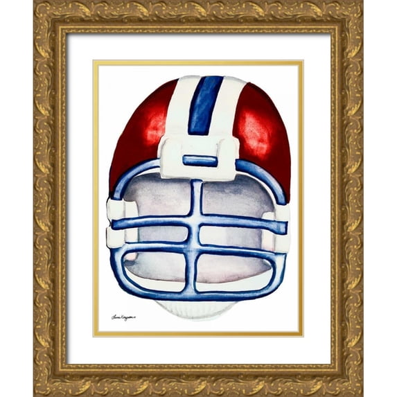 Korsgaden, Laurie 15x18 Gold Ornate Wood Framed with Double Matting Museum Art Print Titled - Helmet