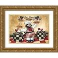 thumbnail image 1 of Korsgaden, Laurie 32x24 Gold Ornate Wood Framed with Double Matting Museum Art Print Titled - Chefs, 1 of 4