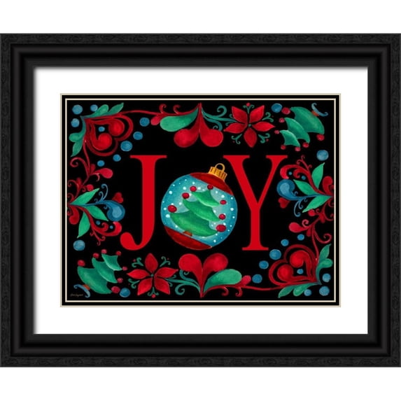 Korsgaden, Laurie 32x25 Black Ornate Wood Framed with Double Matting Museum Art Print Titled - Joy