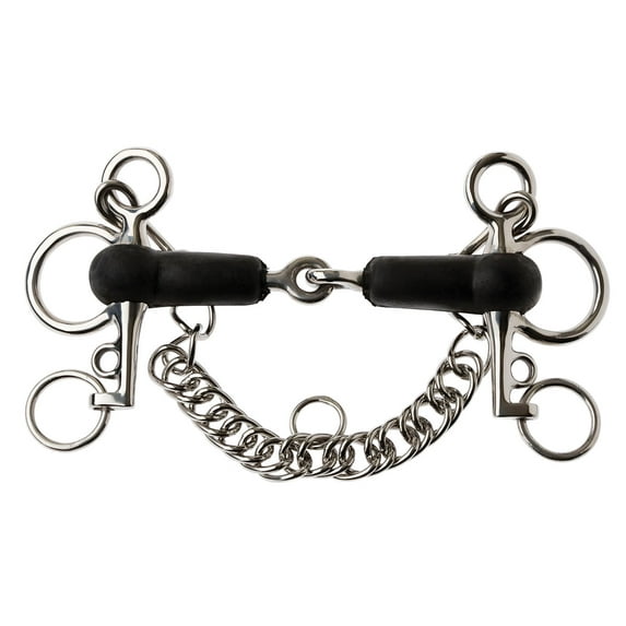 Korsteel Rubber Mouth Pelham Snaffle Sz: 5 in