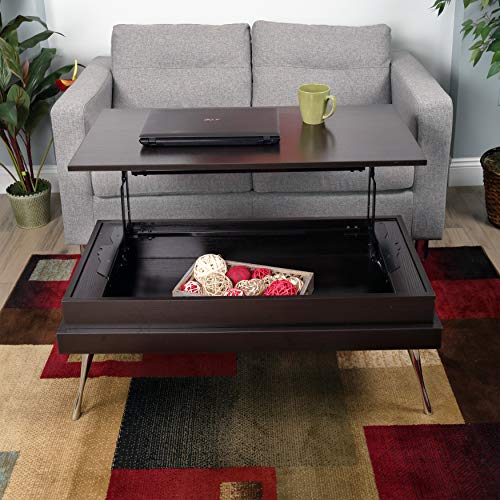 Koryo Espresso LiftTop Rectangular Coffee Table