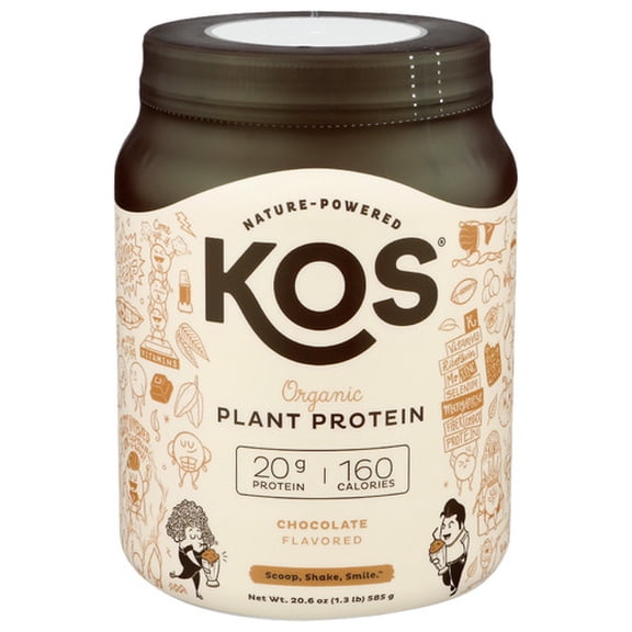 Kos Plant Protein Powder Chocolate Organic 20.6 Oz