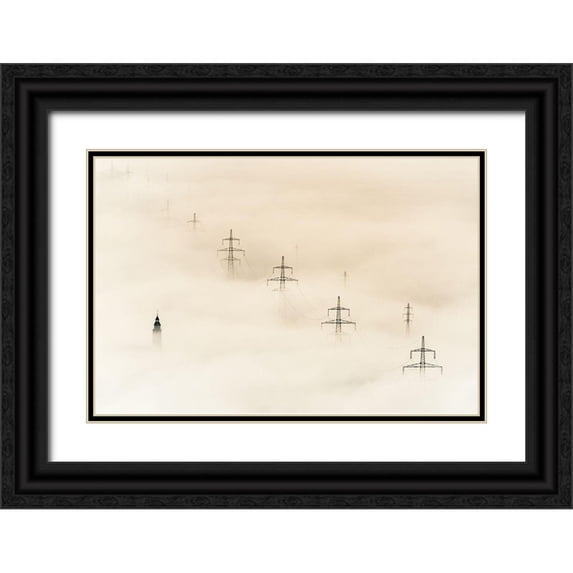 Kos, Rafael 24x17 Black Ornate Wood Framed with Double Matting Museum Art Print Titled - Untitled