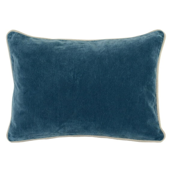 Kosas Home Harriet Velvet 14" x 20" Throw Pillow, Blue
