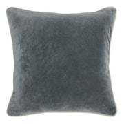 Kosas Home Harriet Velvet 18"x18" Pillow Cover, Dark Grey