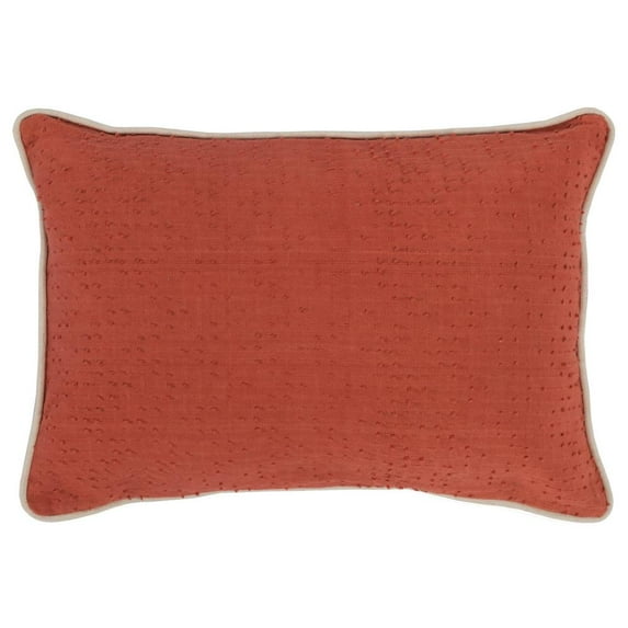 Kosas Home Melanie 100% Cotton 14"x20" Throw Pillow Cover, Red
