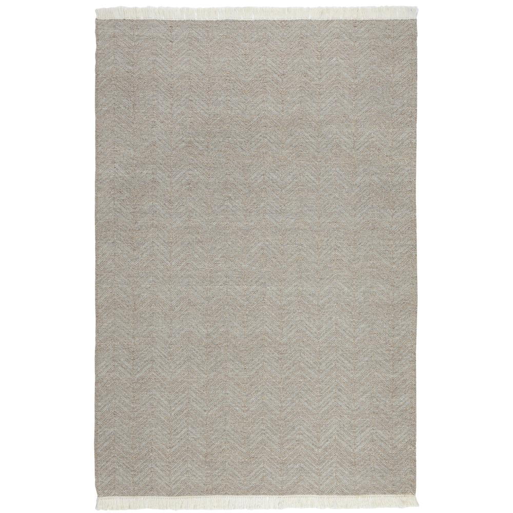 Dune Gray Herringbone Flat Woven 5' x 8' Indoor/Outdoor Rug