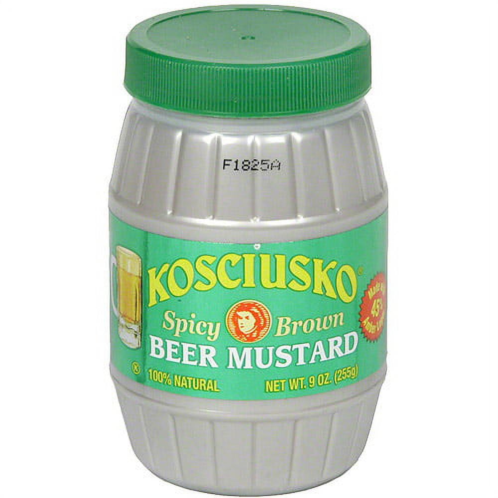 Kosciusko Spicy Brown Beer Mustard, 9 oz (Pack of 6)