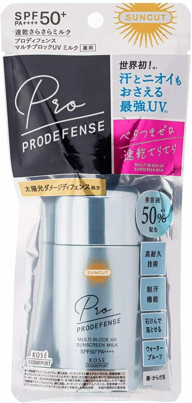 Kose Suncut Prodefense Multi Block Sunscreen UV Milk SPF50+ / PA++++ 60ml