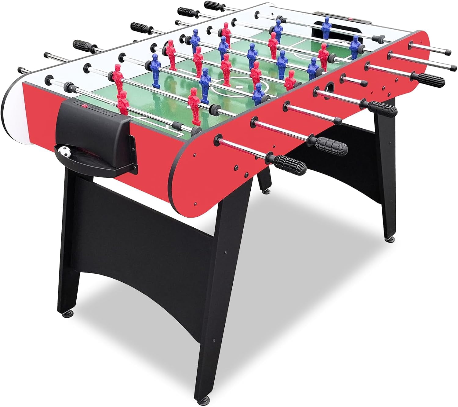 Kosevpou Foosball Table, 55/52/48 Large Size Soccer Game Tables for Adults & Kids, Table Games Includes 2 Foldable Cup Holders & 2/4 Balls with Sturdy Leg Levelers