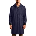 thumbnail image 1 of Kosheko Men's Long-Sleeve Work Dust Coat Notched Lapel Multi Patch Pockets Snap Front Closure for Daily Workshop Tasks Blue S, 1 of 9