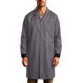 thumbnail image 1 of Kosheko Men's Long-Sleeve Work Dust Coat Notched Lapel Multi Patch Pockets Snap Front Closure for Daily Workshop Tasks Gray S, 1 of 9