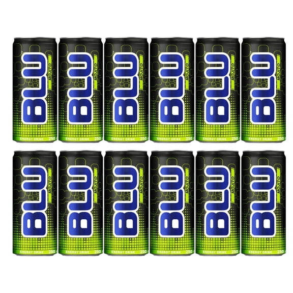 Kosher Blu Mojito Energy Drink 8 oz, Pack of 12