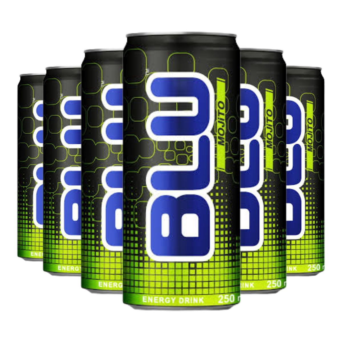 Kosher Blu Mojito Energy Drink 8 oz, Pack of 6