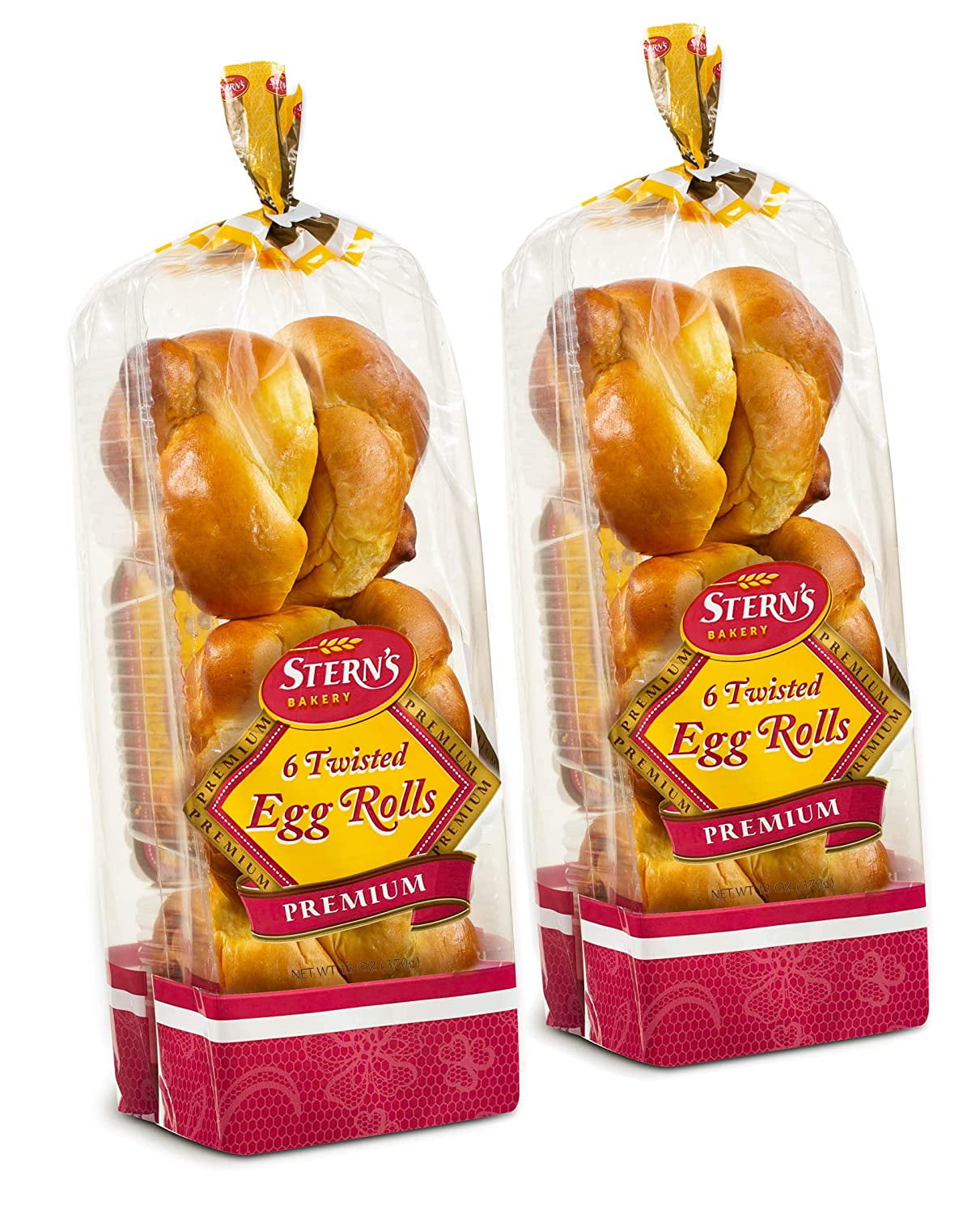 Kosher Braided Challah Rolls | Traditional, Fresh & Delicious | Great for Shabbat or any Holiday | 2 13 oz Packs with 6 Challah Rolls Included Per Pack | Stern's Bakery