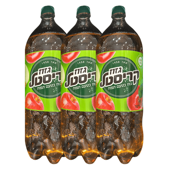 Kosher Crystal Israeli Apple Soda 2L, Pack of 3