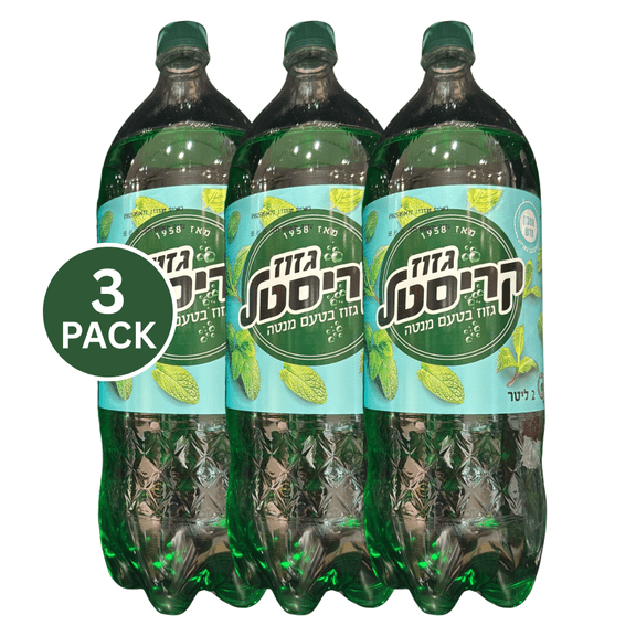 Kosher Crystal Israeli Mint Soda 2L, Pack of 3