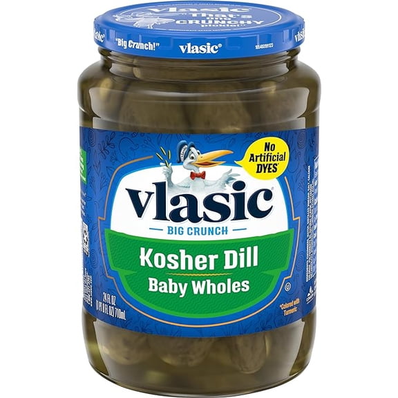 Kosher Dill Baby Whole Pickles, Keto Friendly, 24 FL OZ