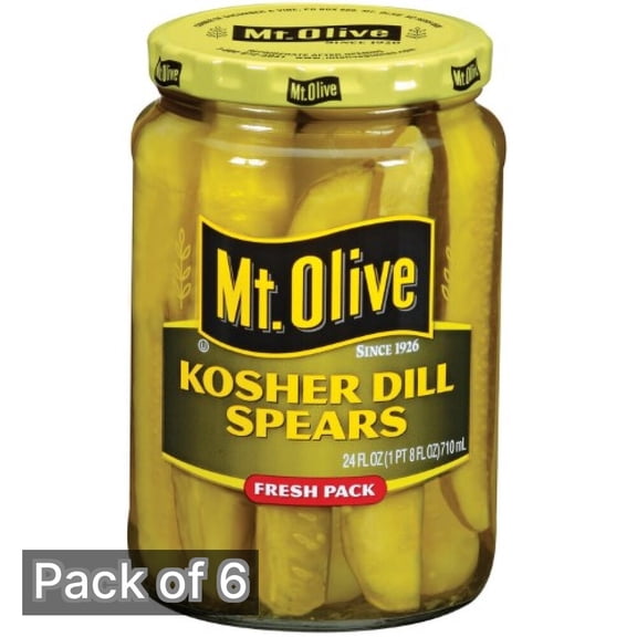 Mt. Olive Kosher Dill Spears 24 fl oz (Pack of 6)