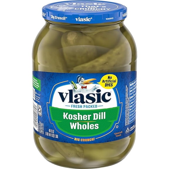 Kosher Dill Whole Pickles, Keto Friendly, 46 FL OZ
