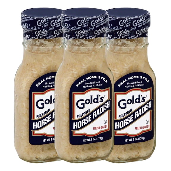 Kosher Gold's White Horseradish 6 oz, Pack of 3