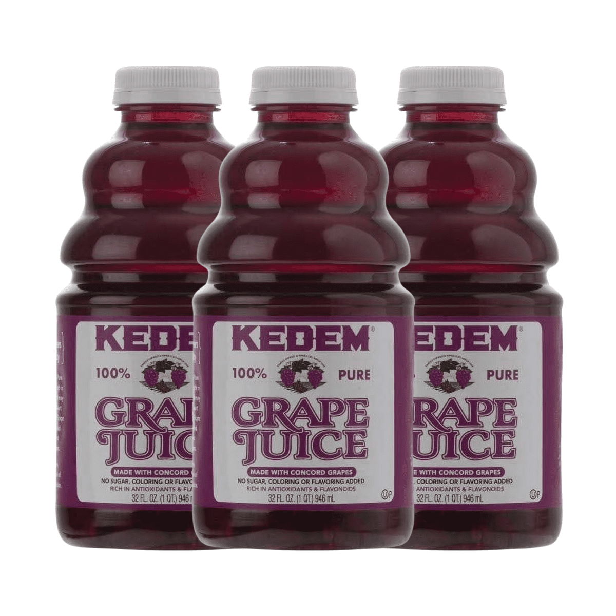 Kosher Kedem Grape Juice 32 oz, Pack of 3