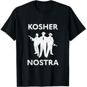 Kosher Nostra Tribute To Jewish NY Mob & Gangster Hebrew T-Shirt