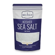 Sea Salt Superstore Kosher Salt, Natural Fine for Table Shakers, 14 oz Bag Gluten-Free