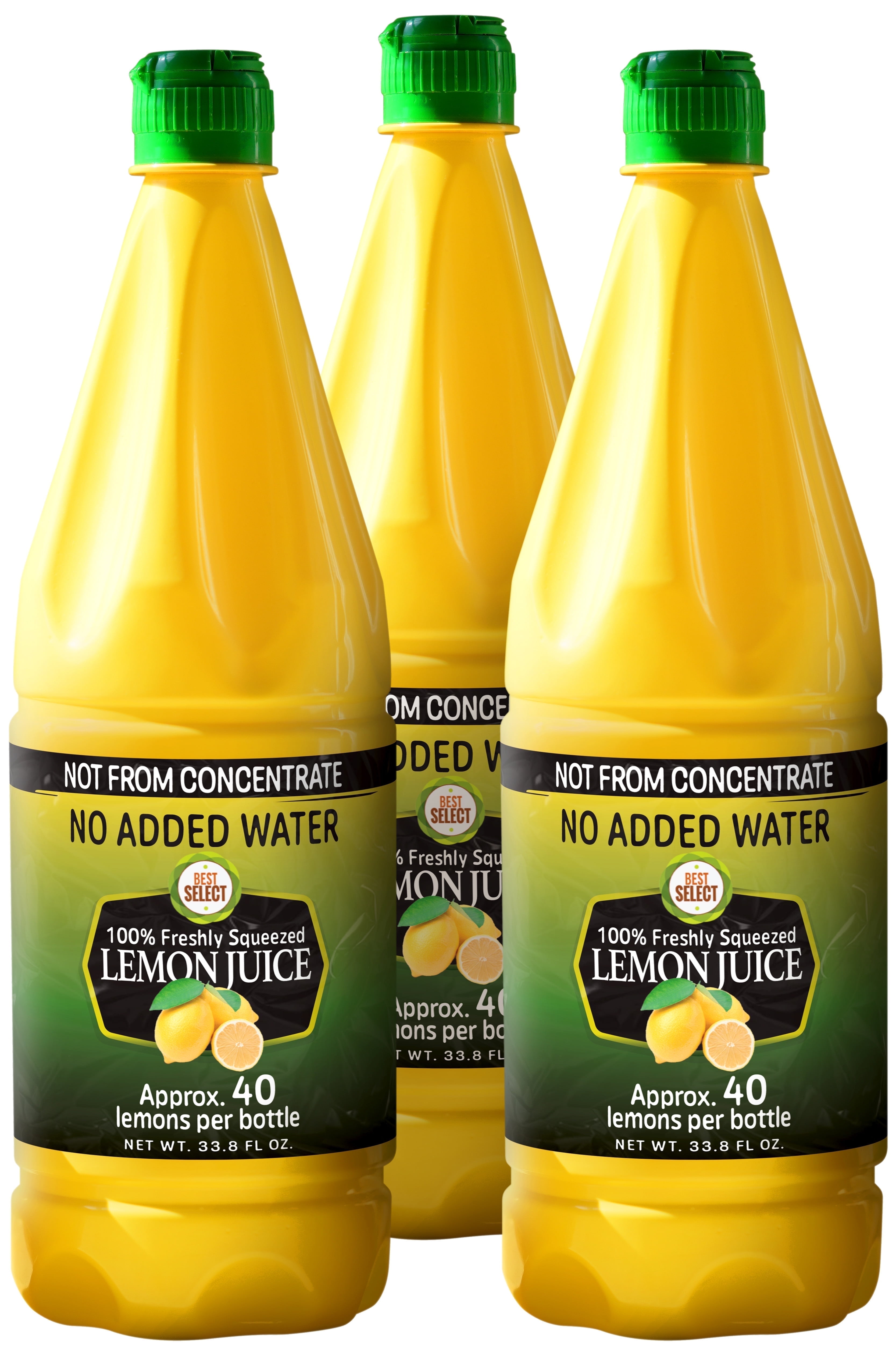 Kosher Select Fresh Squeezed Lemon Juice, No Water Added, Pack of