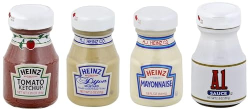 Kosher Travel Condiment Bundle of 4 Miniature Jars: Heinz Ketchup 2.25 ...