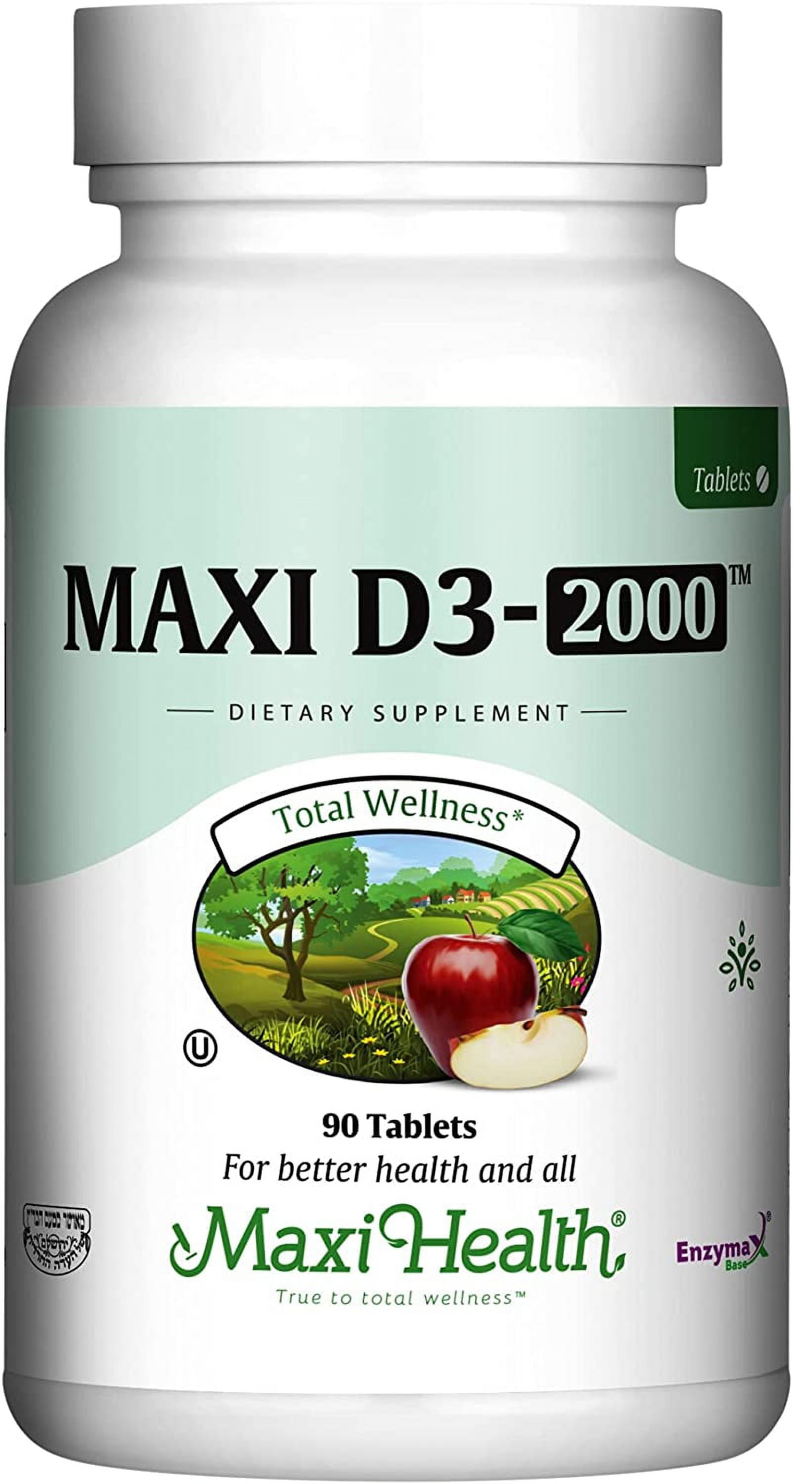 Kosher Vitamin D3 2000IU Highly Absorbable Vitamin D Supplements for