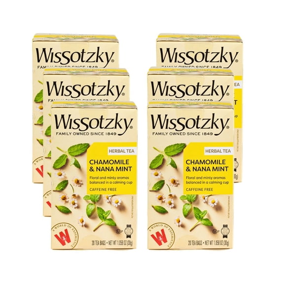Kosher Wissotzky Chamomile Nana Tea 20 ct, Pack of 6