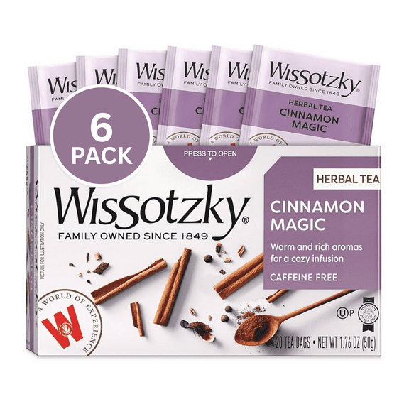 Kosher Wissotzky Cinnamon Magic Tea 20 ct, Pack of 6