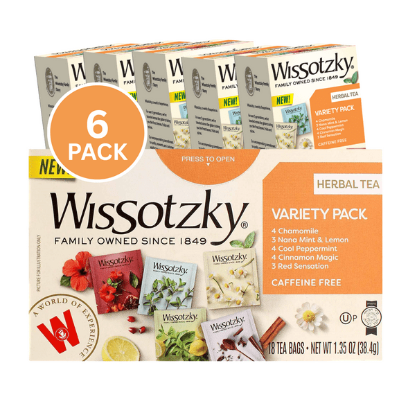 Kosher Wissotzky Herbal Variety Pack 18 ct, Pack of 6