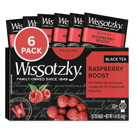 Kosher Wissotzky Raspberry Tea 20 ct, Pack of 6