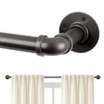 thumbnail image 1 of KoshiMe 1 Inch Grey Wrap-Around Curtain Rod, 144"-168" Heavy Duty Industrial Curtain Rods for Windows, Mount Wall or Ceiling,Easy Install, 1 of 7