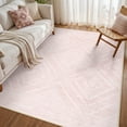 thumbnail image 1 of KoshiMe 4'x6' Area Rugs for Living Room, Machine Washable Rugs Non-Slip, Low Pile Soft Print Pattern Western Rug for Bedroom, Dining Room, Office, Light Pink, 1 of 9
