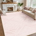 thumbnail image 1 of KoshiMe 6'x9' Area Rugs for Living Room, Machine Washable Rugs Non-Slip, Low Pile Soft Print Pattern Western Rug for Bedroom, Dining Room, Office, Light Pink, 1 of 9