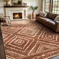 thumbnail image 1 of KoshiMe 6'x9' Area Rugs for Living Room, Machine Washable Rugs Non-Slip, Low Pile Soft Print Pattern Western Rug for Bedroom, Dining Room, Office, Yellowbrown, 1 of 8