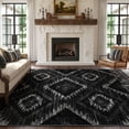 thumbnail image 1 of KoshiMe 8'x10' Area Rugs for Living Room, Machine Washable Rugs Non-Slip, Low Pile Soft Print Pattern Western Rug for Bedroom, Dining Room, Office, Black, 1 of 9