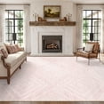 thumbnail image 1 of KoshiMe 9'x12' Area Rugs for Living Room, Machine Washable Rugs Non-Slip, Low Pile Soft Print Pattern Western Rug for Bedroom, Dining Room, Office, Light Pink, 1 of 9