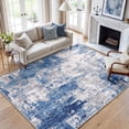 thumbnail image 1 of KoshiMe Area Rug 5'x7', Washable Non-Slip Modern Neutral Abstract Rugs for Living Room, Soft Stain Resistant Low Pile Carpet for Dining Room Office, Grey Blue, 1 of 10