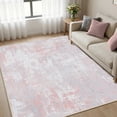 thumbnail image 1 of KoshiMe Area Rug 5'x7', Washable Non-Slip Modern Neutral Abstract Rugs for Living Room, Soft Stain Resistant Low Pile Carpet for Dining Room Office, Grey Pink, 1 of 8