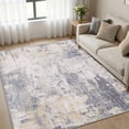 thumbnail image 1 of KoshiMe Area Rug 5'x7', Washable Non-Slip Modern Neutral Abstract Rugs for Living Room, Soft Stain Resistant Low Pile Carpet for Dining Room Office, Grey Yellow, 1 of 9