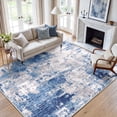 thumbnail image 1 of KoshiMe Area Rug 6'x9', Washable Non-Slip Modern Neutral Abstract Rugs for Living Room, Soft Stain Resistant Low Pile Carpet for Dining Room Office, Grey Blue, 1 of 10