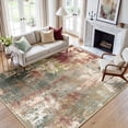 thumbnail image 1 of KoshiMe Area Rug 6'x9', Washable Non-Slip Modern Neutral Abstract Rugs for Living Room, Soft Stain Resistant Low Pile Carpet for Dining Room Office, Red Brown, 1 of 10